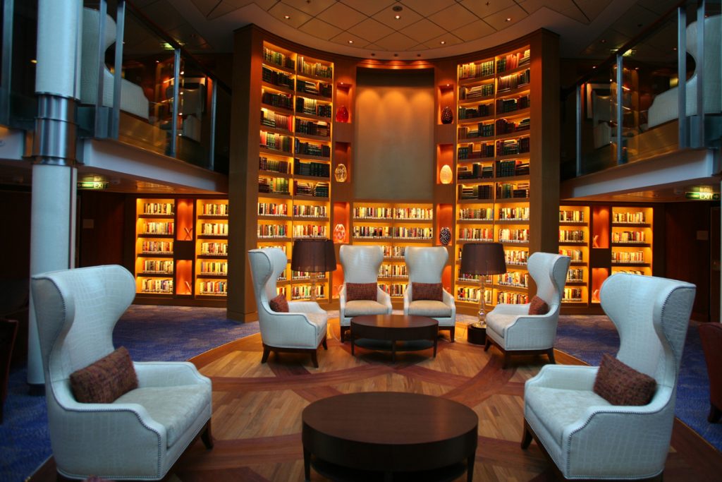 Library on cruise