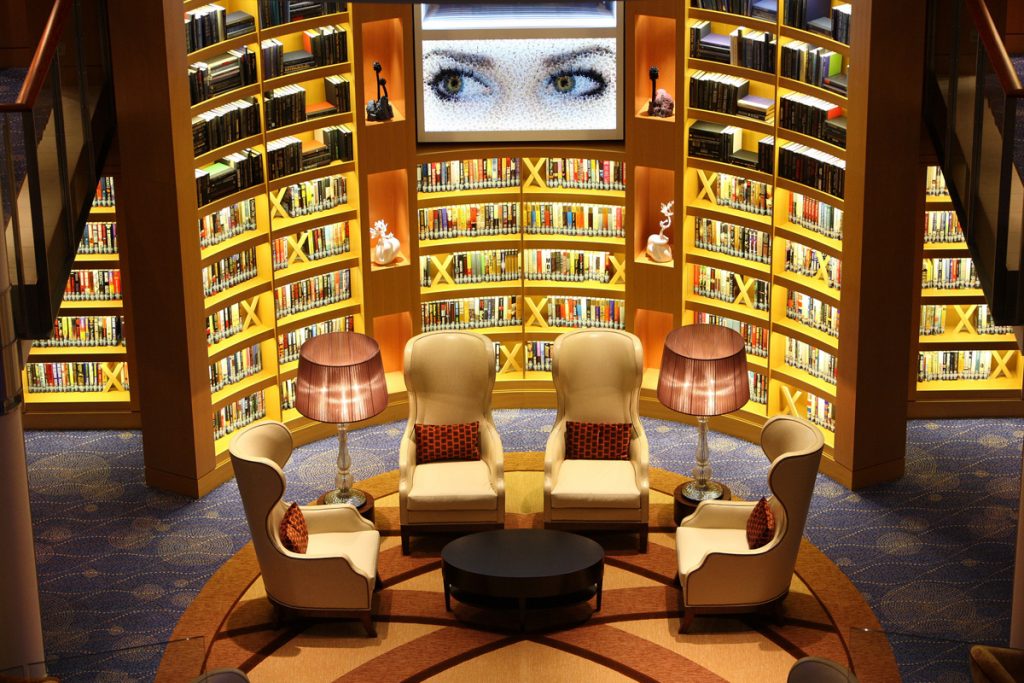Library on cruise